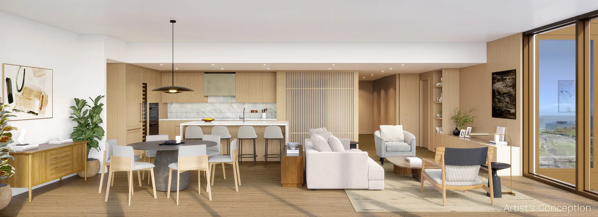 Kaliu Residence 01 Living Dining Kitchen Interior