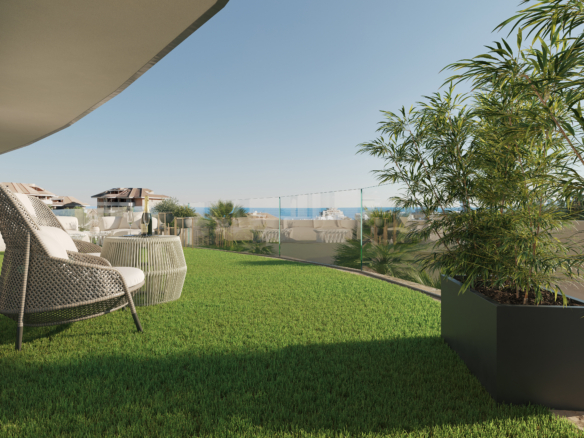 The Kos terraza jardin habitacion y vistas mar